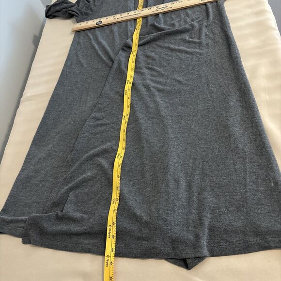 Forever Plus Women's Gray Dress Draped Front Size 2X 3/4 Sleeves Round Neck - Picture 10 of 12